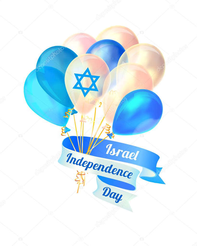 Israel independence day. Vector card