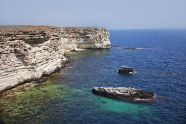 Cape Tarhankut Kırım'kayalık kıyıları