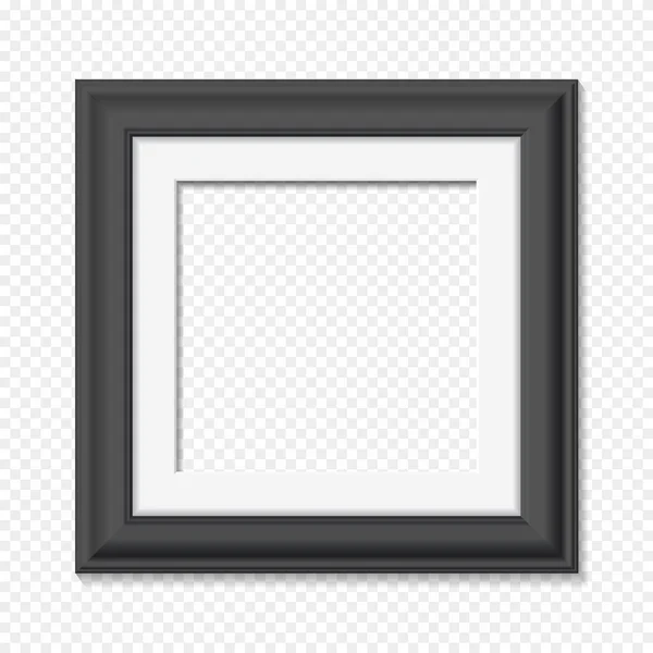 Verticale zwarte, vierkante frame, vector — Stockvector