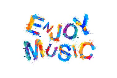 Müziğin tadını çıkarın. Splash boya