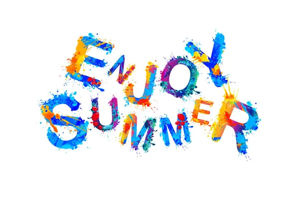 Bon été. Splash paint slogan — Image vectorielle