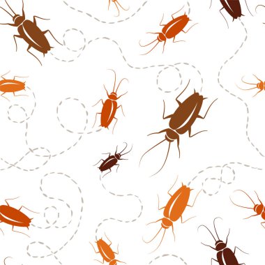 Dikişsiz desen - hamamböceği izleri olan