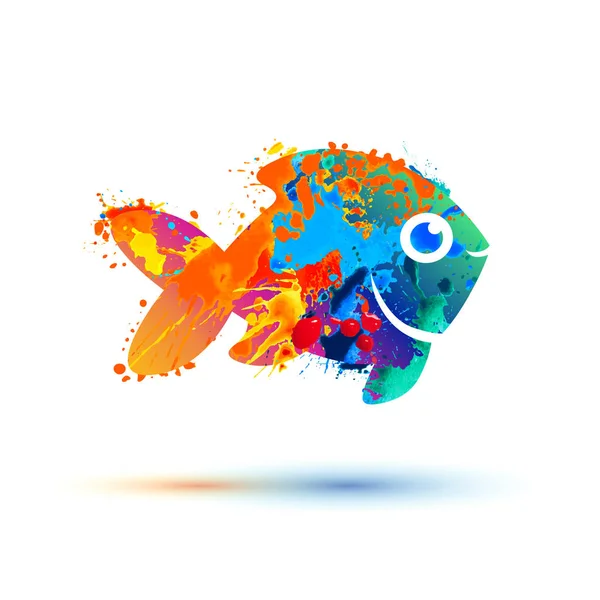 ไอคอนปลา - เวกเตอร์ — ภาพเวกเตอร์สต็อก