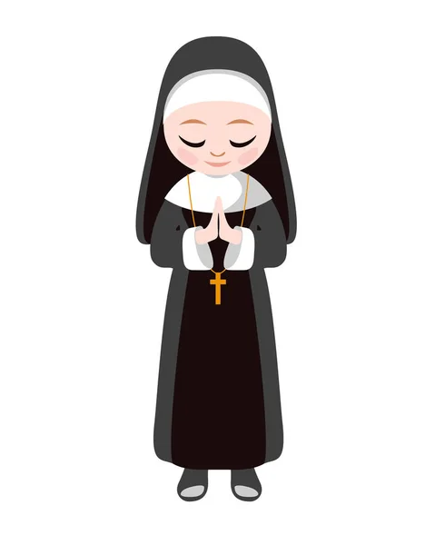 Hermana católica. Vector — Vector de stock