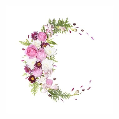 Beyaz bir arka plan karede Flortal 