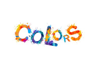 Renkler. Suluboya vektör splash boya