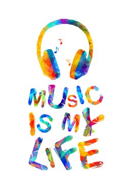 Müzik benim hayatım işte. Vektör