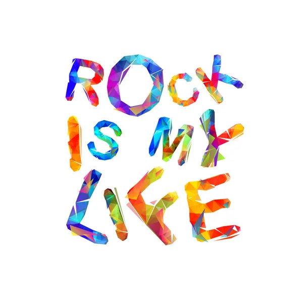 Rock is my life. Vector Stock Illustration