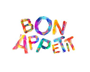 Afiyet olsun. Üçgen harfler