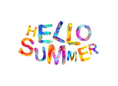 Merhaba yaz. Vektör üçgen harfler