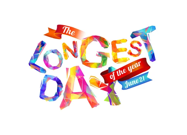 La plus longue journée. 21 juin . — Image vectorielle