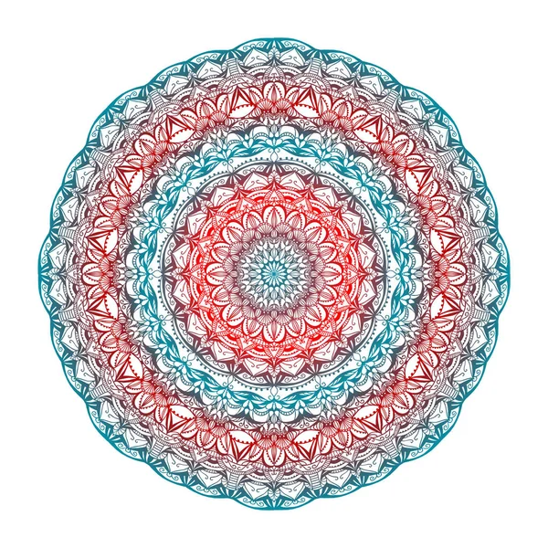 Mandala colorato vettoriale su sfondo bianco — Vettoriale Stock