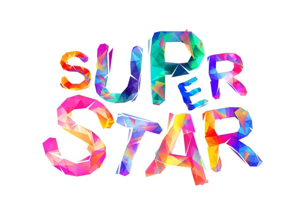 Super star. Vector letters — Stock Vector