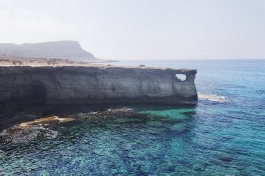 Cavo greco cape deniz mağaraları. Kıbrıs. Akdeniz 