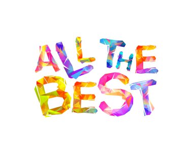 Tüm iyi. Vektör yazıt