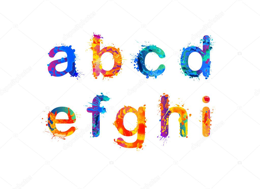 Alphabet. Letters a, b, c, d, e, f, g, h, i. Part 1 of 3