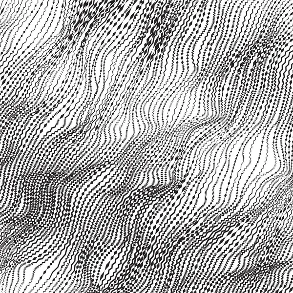 Abstrakter Zickzack-Hintergrund - gestreifte Wellen. schwarz-weiß — Stockvektor