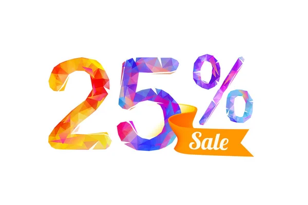 25 (twenty five) percents sale — Stock Vector