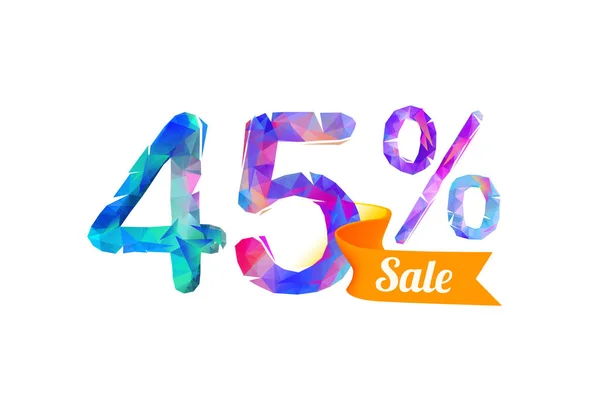 45 (forty five) percents sale — Stock Vector