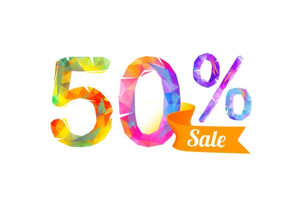 50 (fifty) percents sale — Stock Vector