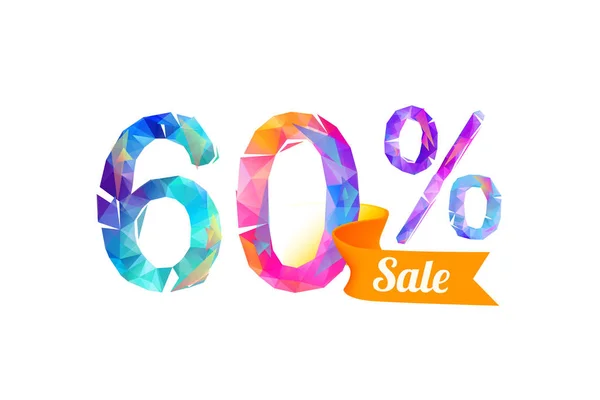 60 (sixty) percents sale — Stock Vector