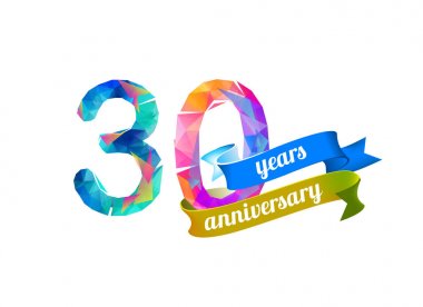 30 (thirty) years anniversary.  clipart