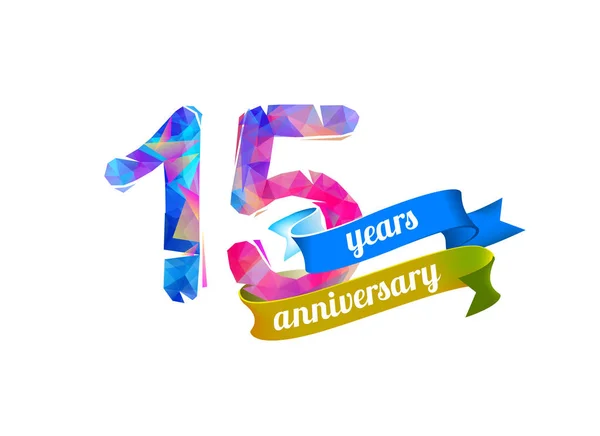 15 (quinze) anos aniversário —  Vetores de Stock