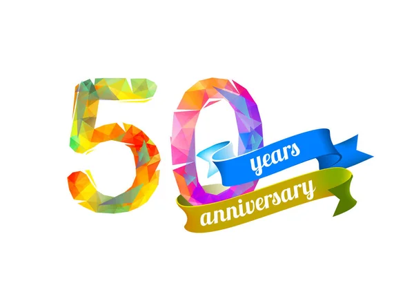 50 (50) Jahre Jubiläum. — Stockvektor