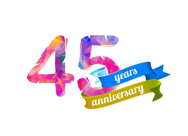 45 (forty five) years anniversary. — Stock Vector