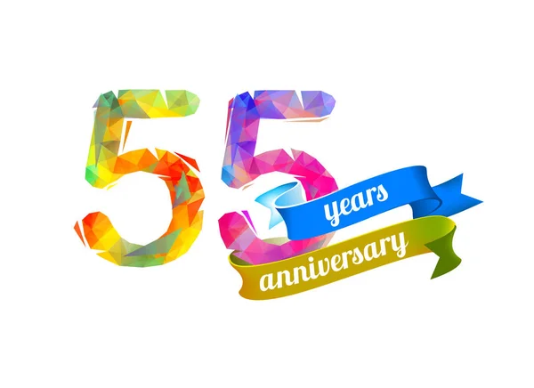 55 (cinquantacinque) anni anniversario . — Vettoriale Stock