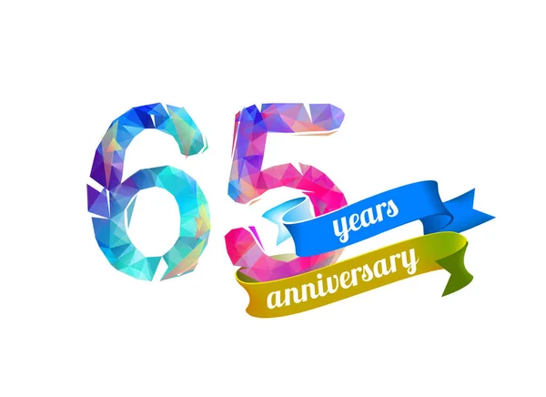65 (sessenta e cinco) anos aniversário . — Vetor de Stock