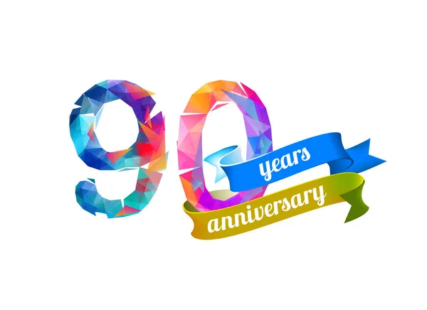 90 (dziewięćdziesiąt) rocznica. — Wektor stockowy