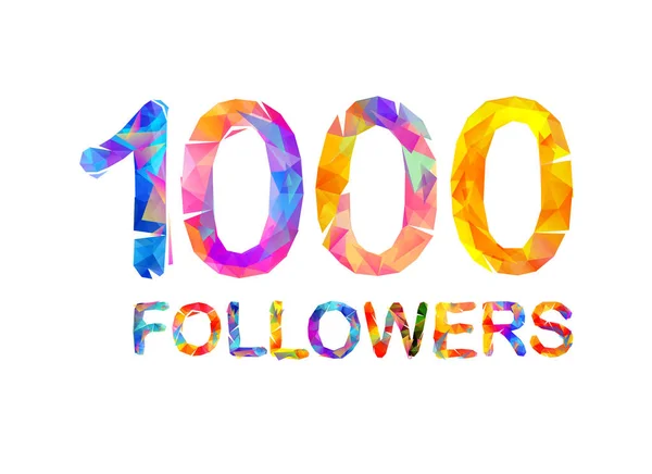 1000 (tausend) Follower — Stockvektor