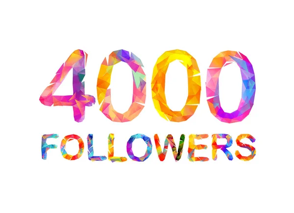 4000 (viertausend) Follower — Stockvektor