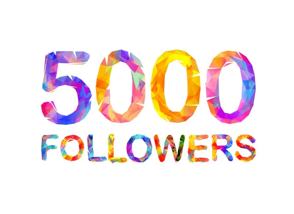 5000 (cinco mil) seguidores — Vetor de Stock