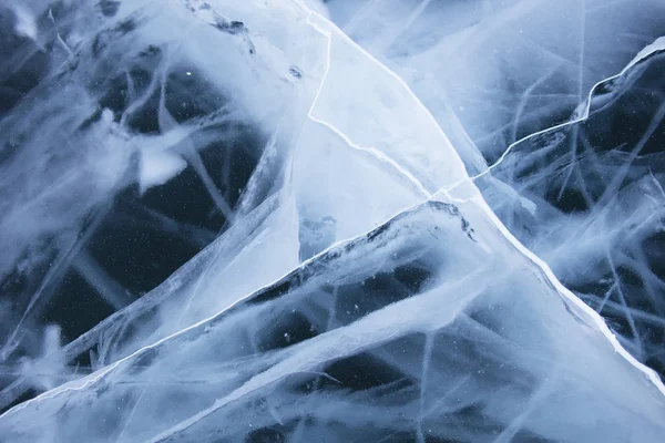 Buz çatlaklar. Üstten Görünüm. Kış doku