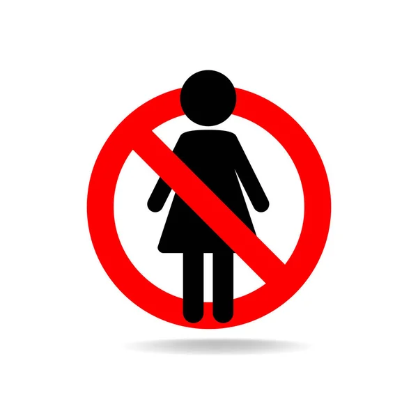 No girls sign. Sign on boy's bedroom door — Stock Vector