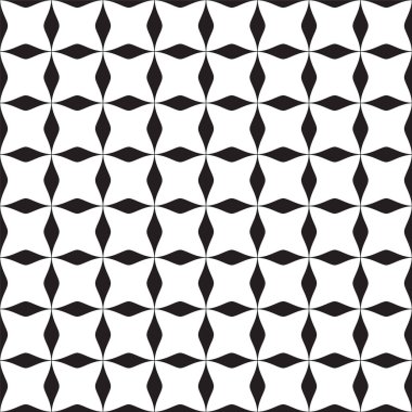 Soyut kesintisiz geometrik desen beyaz siyah