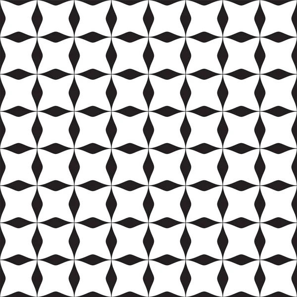 Pola geometris abstrak tak berjahit hitam di atas putih - Stok Vektor