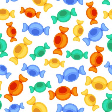 Dikişsiz desen - renkli şekerler