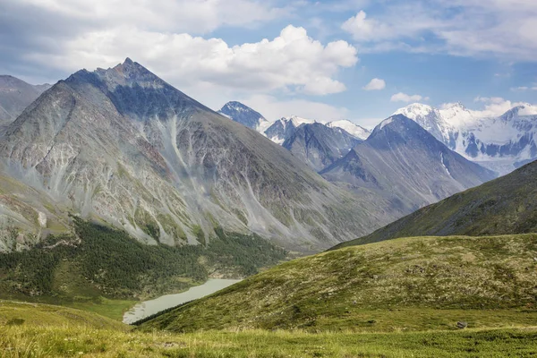 Akkem Nehri Vadisi ve Beluha dağ. Geçişi ayar görüntülemek