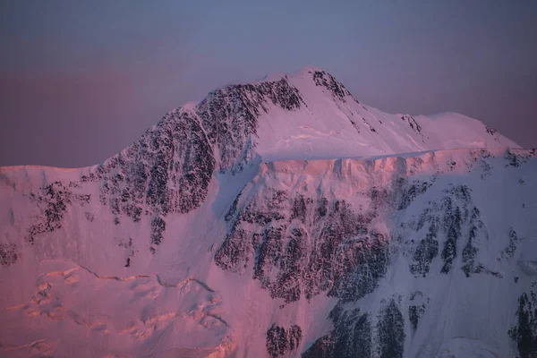 Montaña Beluha al atardecer. Altai, Rusia — Foto de Stock