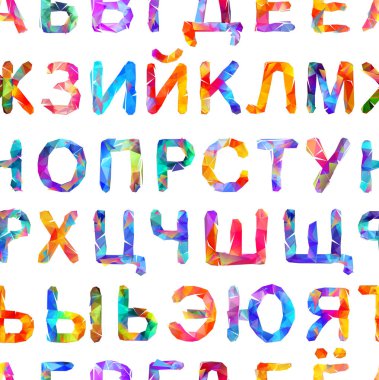 Sorunsuz vektör desen - Rus üçgen harfler