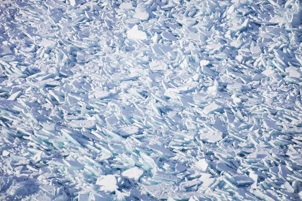 Ice field of hummocks on Lake Baikal