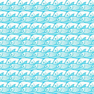 Dikişsiz desen - balık adam