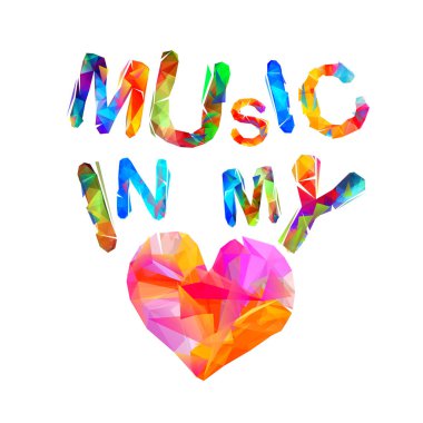 Müzik benim kalbimde. Üçgen harfler