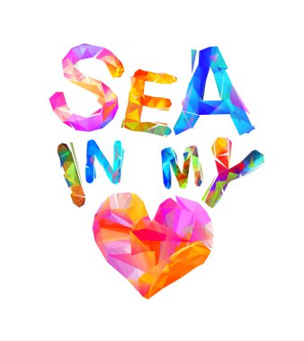 Deniz benim kalbimde. Üçgen harfler