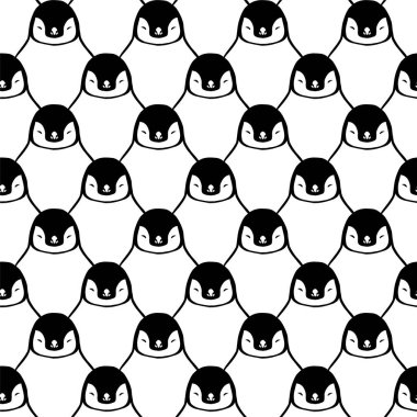 Sorunsuz kış desen - penguenler. 