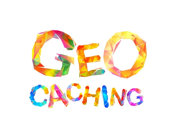 Geocaching. Geometrik üçgen harfler — Stok Vektör