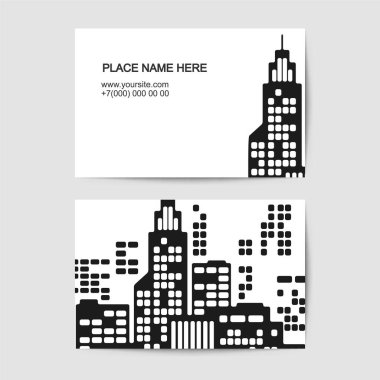 Kart şablonu vith şehir ziyaret. 